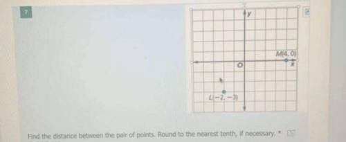 Find the distance between the pair of points, round to the nearest tenth if necessary.