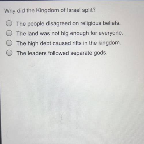 Why did the Kingdom of Israel split?