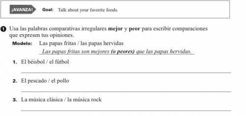 How do I answer these someone help me please wihh the my Spanish