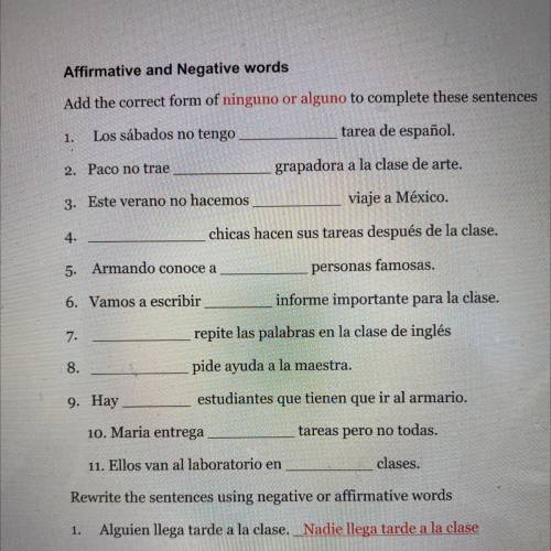 Spanish Please don’t just guess!!