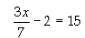 What does x equal to