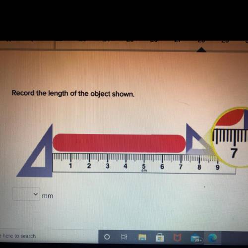 Record the length of the object shown.