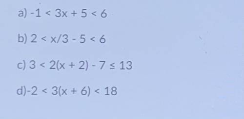 Can someone please solve and graph the 4 inequalities thanks.