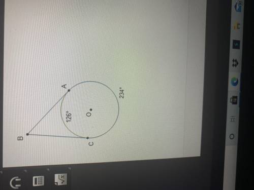 In diagram of circle O, what is the measure of