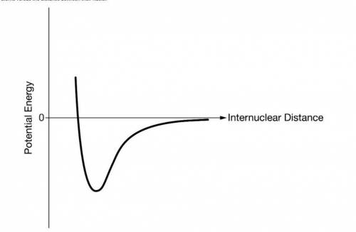 On the graph, which shows the potential energy curve of two N atoms, carefully sketch a curve that