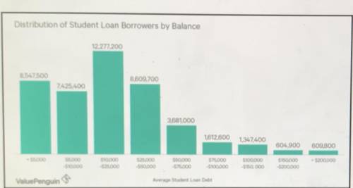 A substantial fraction of borrowers owe less than $5,000. Who do you think is represented in this d