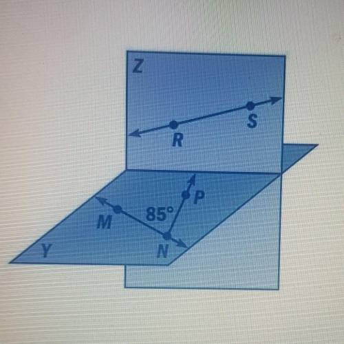 Use the figure above to answer the following: A. Name 2 collinear points.

B. Name one of the plan