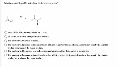 What is potentially problematic about the following reaction?
