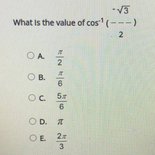 What is the value of cos^-1