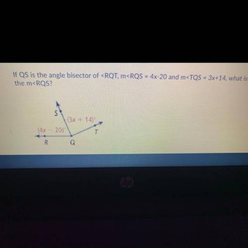 If QS is the angle bisector of
