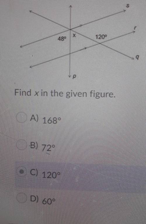 Find X in the given figure