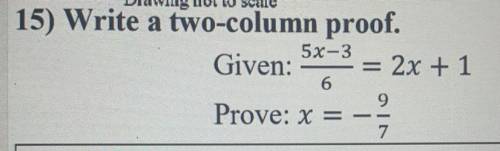 Write a two column proof, how would i write it?