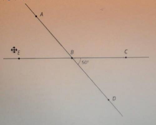 1. Use the diagram to find the measures of each angle. Explain your reasoning

a. ABC b. ABE C. EB