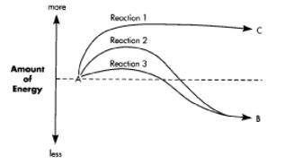 2. If Reaction 2 is a reaction without an enzyme present, which reaction would represent the same r