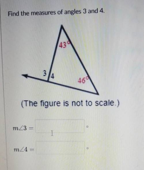 Find the measures of angles 3 and 4