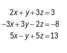 Solve the following system of equations algebraically please ty