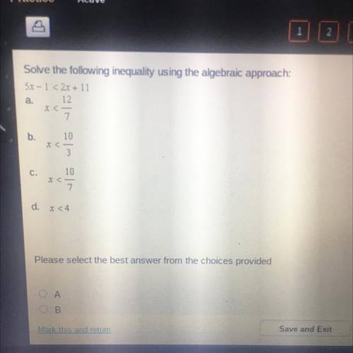 Solve the following inequality using the algebraic approach )pictire provided)