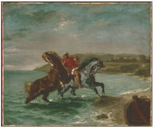 Instructions:

Take a minute to really study Ferdinand-Victor-Eugene Delacroix’s Horses Coming Out