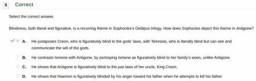 Blindness, both literal and figurative, is a recurring theme in Sophocles’s Oedipus trilogy. How do