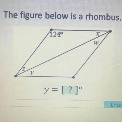 The figure below is a rhombus y = ?