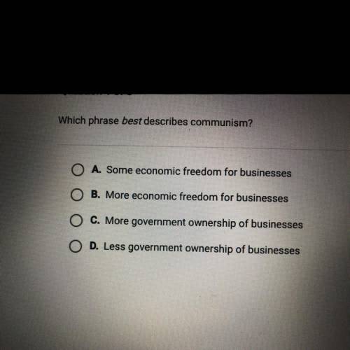 Which phrase best describes communism?