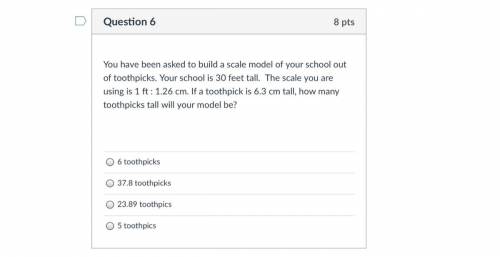 PLEASE HELP ASAP WILL GIVE BRAINLEIST!!!

You have been asked to build a scale model of your schoo