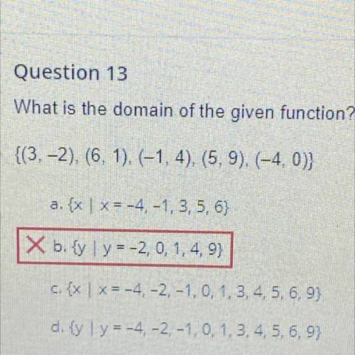 What is the domain of the given function