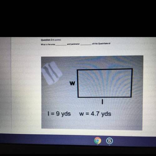 What is the area and perimeter of this quadrilateral