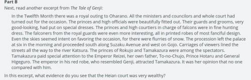 PLZ HELP I'LL MARK AS BRAINLEIST

In this excerpt, what evidence do you see that the Heian court w