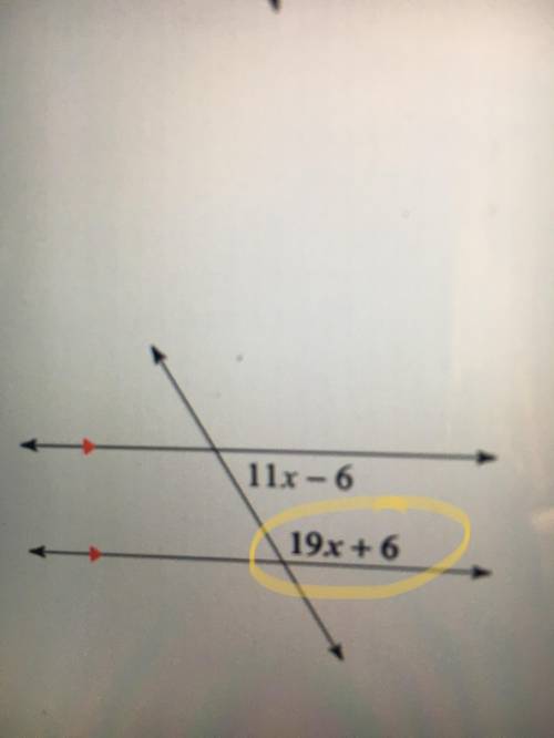 Please help!!!- Find the measure of the angle in bold.
Need help to figure out to solve this.