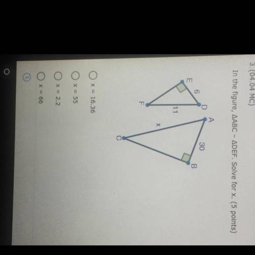 In the figure abc-def solve for x?