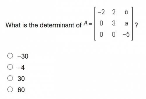What is the determinant of A ?