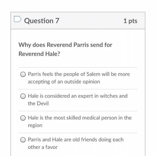 Why does Reverend Parris send for Reverend Hale?