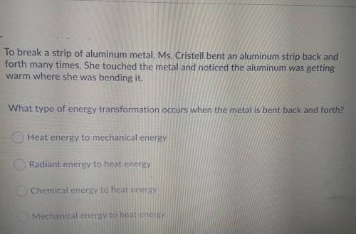 To break a strip of aluminum metal. Ms. Cristell bent an aluminum strip back and forth many times.
