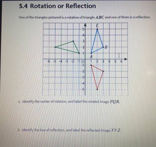 Unit 1 lesson 5 rotation or reflection