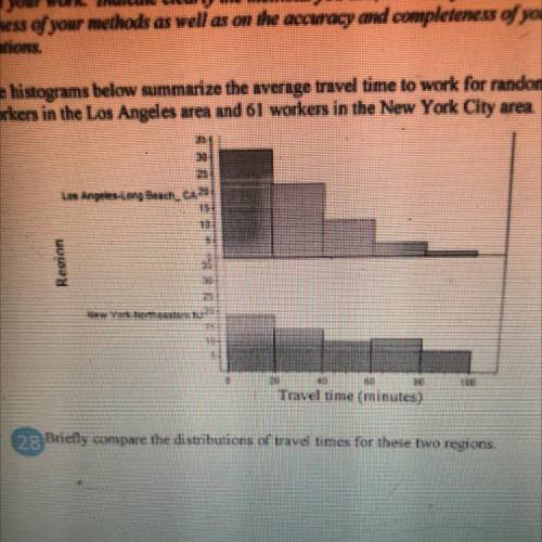 The histograms below summarize the average travel time to work for random samples of 70 workers in