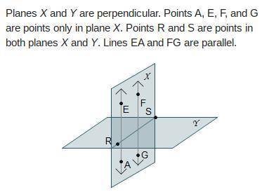 Based on this information, which pair of lines, together, could be perpendicular to RS? Select two