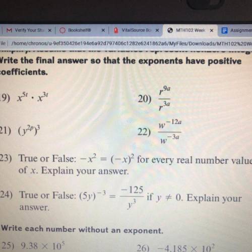 Need the answer to number 24