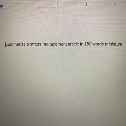 Summarize a stress management article in 150 words minimum