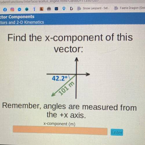 Find the x-component and y of this vector