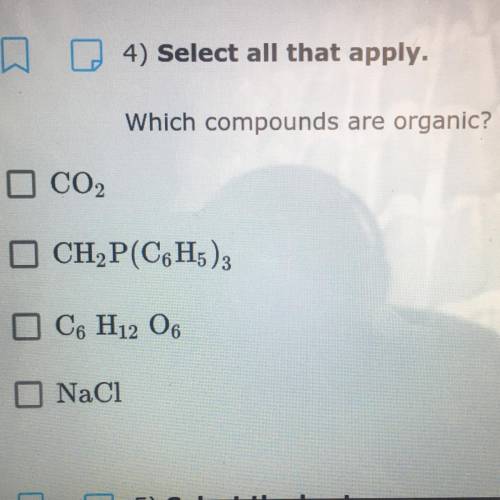 Which compounds are organic?