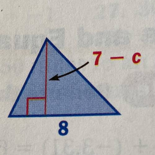 I need help idk how to do this. i need to find the area of the triangle