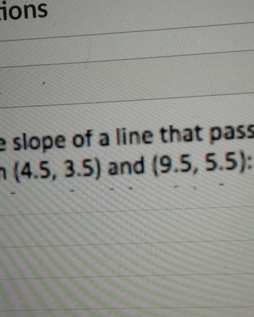 How do I find the slope of a line that passes through?