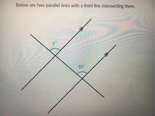 Please help, basic algebra. 
Find the value of x