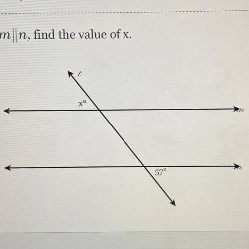 Given m||n find the value of x