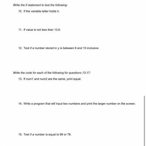 Please help me out with answering the questions