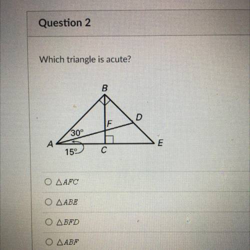 Which triangle is acute?