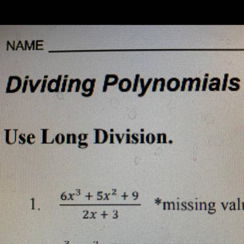 Can someone show me how to do this? It’s dividing polynomials.