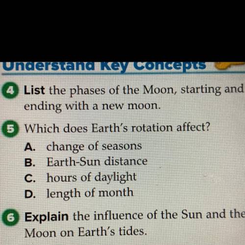 Which does Earth's rotation affect? (5)