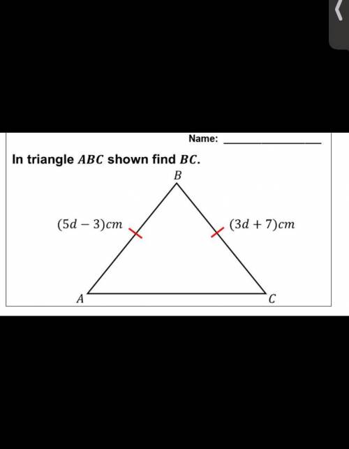 In triangle ABC show find BC..
Need help ASAP!!!